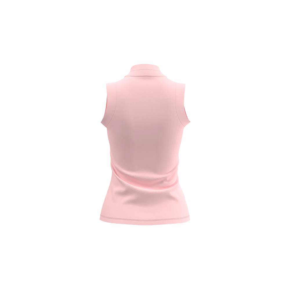 Pink sleeveless top on a white background