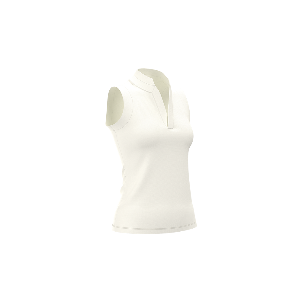 White sleeveless top on a white background