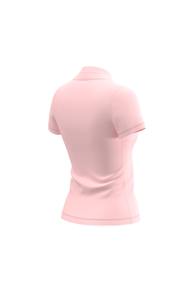 Pink polo shirt on a white background