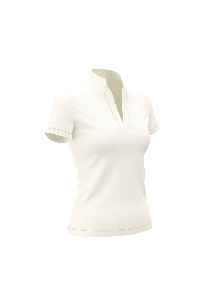 White short-sleeve top on a white background