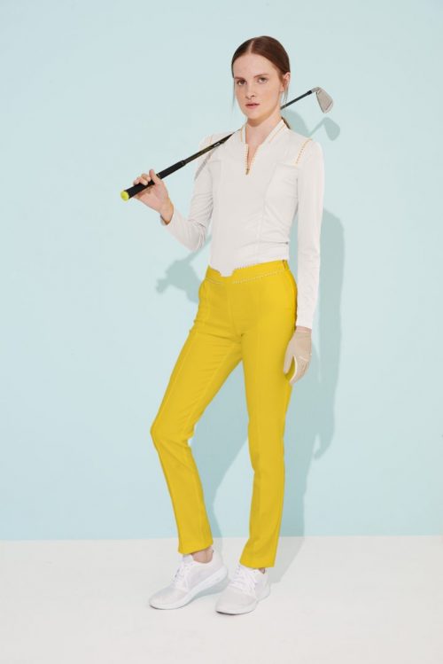 Yellow Womens Golf Pants