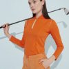 Orange Essentials Long Sleeve Golf Shirt