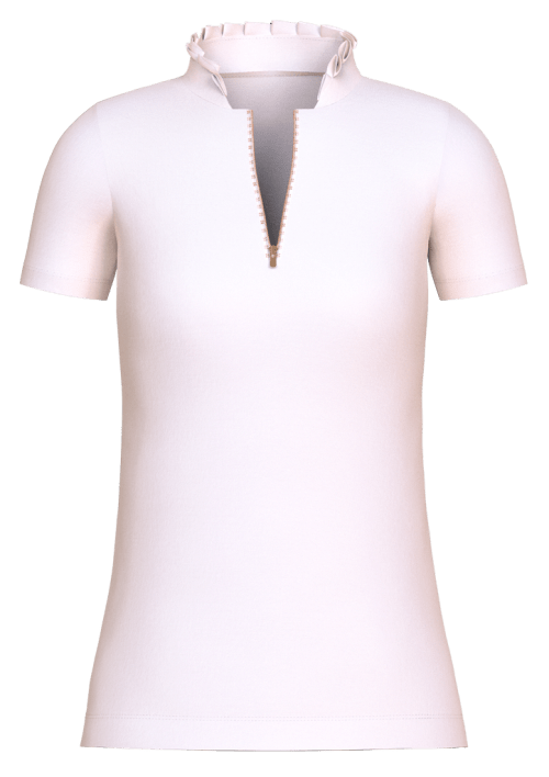 Ruffle Collar Golf Shirt