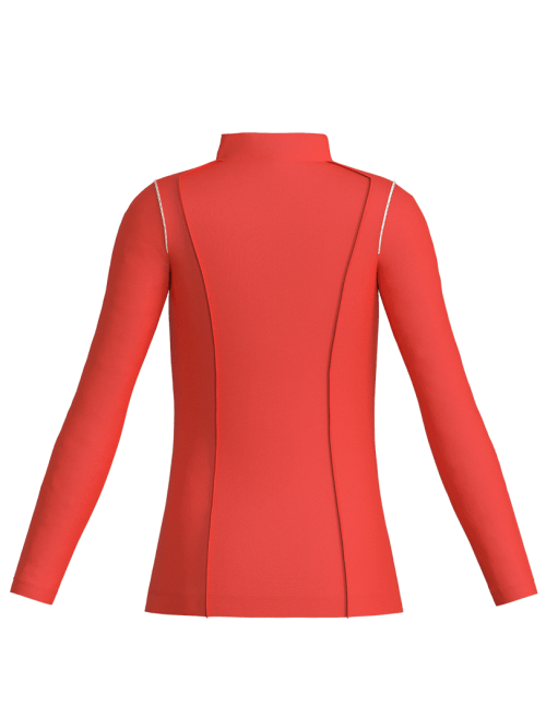Fashionable long sleeve golf shirt in red