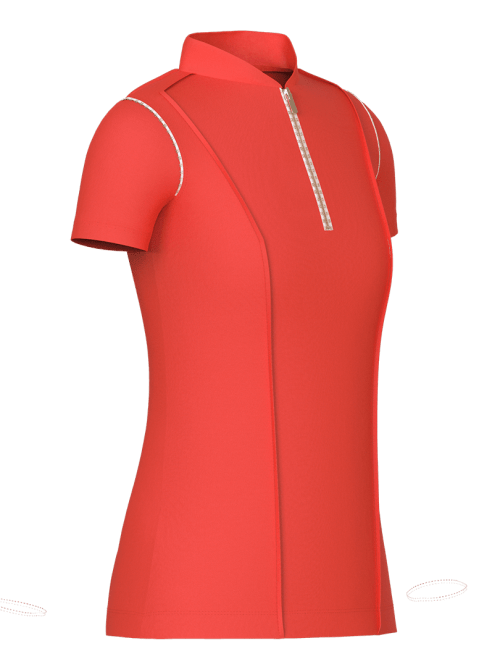 Designer golf shirt in red