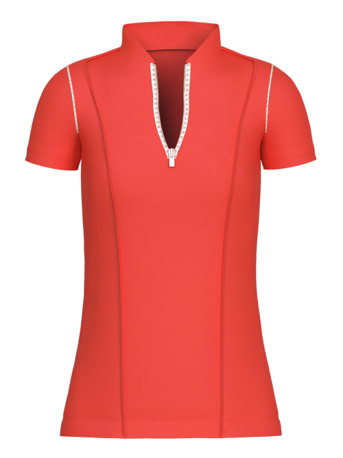 Designer golf shirt in red