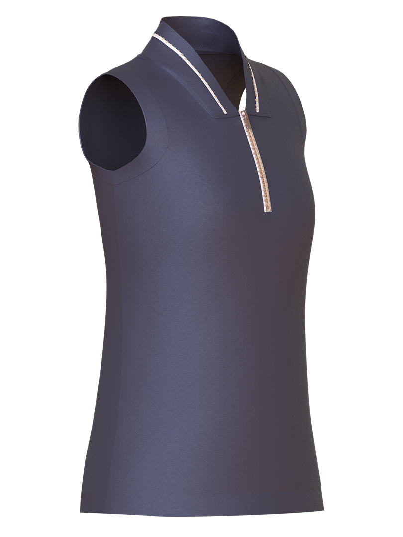 Sleeveless Golf Shirt with Antimicrobial Protection I by Rudolf SILVERPLUS® and UV PROTECTION I by RAYOSAN®