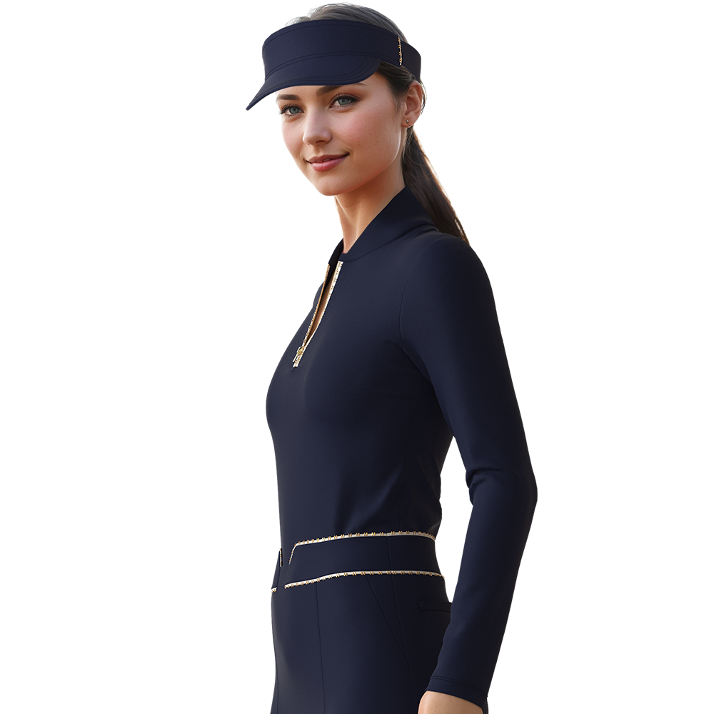 Trailblazing Neck-Shield Long Sleeve Golf Shirt
