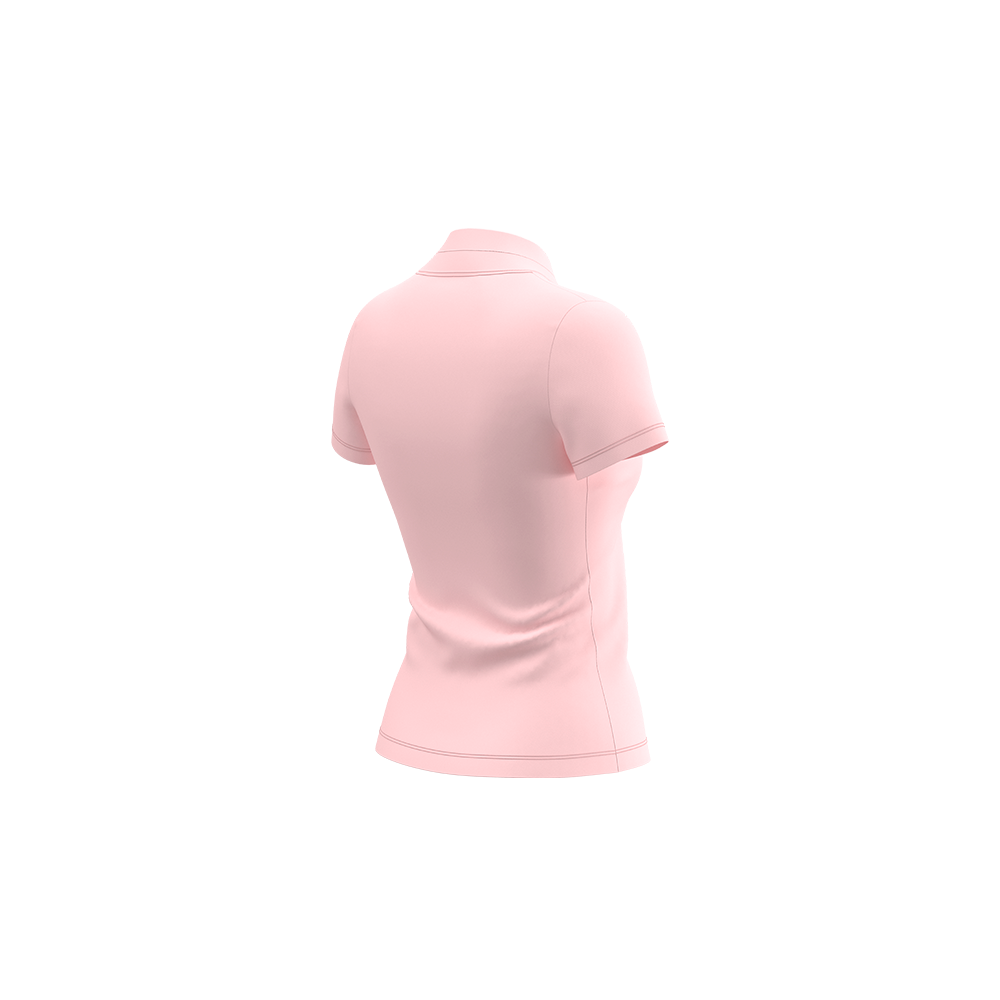 Pink polo shirt on a white background
