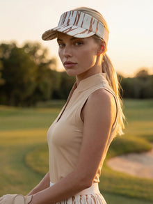 Sporty Chic Golf Shirt - Champagne