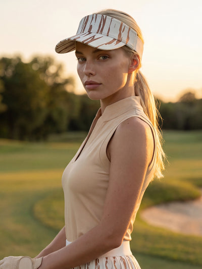 Sporty Chic Golf Shirt - Champagne