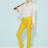 Yellow Womens Golf Pants