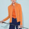 Orange Ladies Performance Golf Pullover