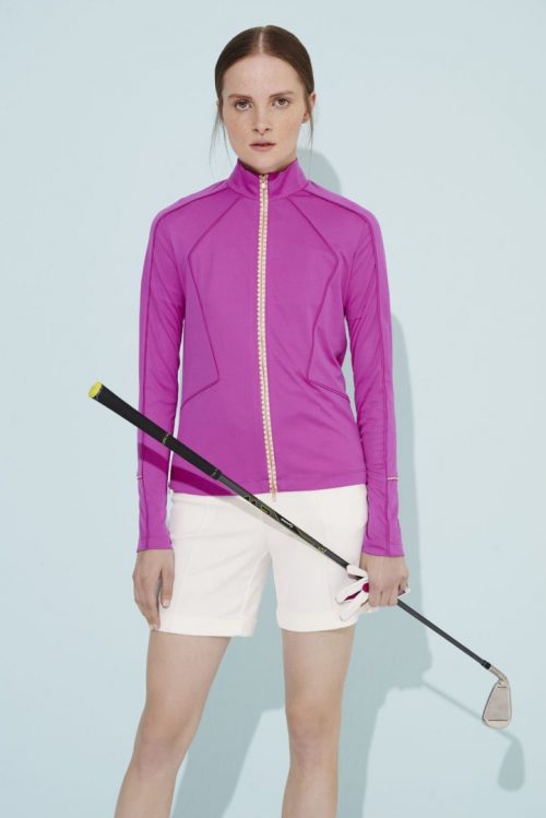 Purple Ladies Performance Golf Pullover
