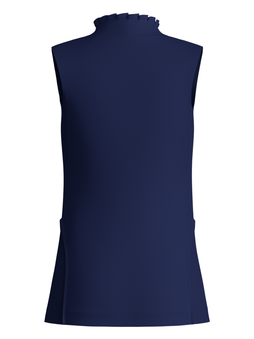 Buy > ruffle collar sleeveless blouse > in stock