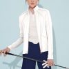 White Ladies Performance Golf Pullover