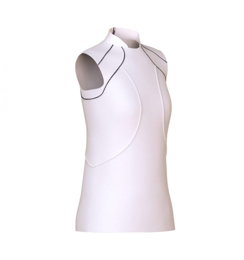 White Sleeveless Retro Golf Shirt