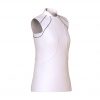 White Sleeveless Retro Golf Shirt