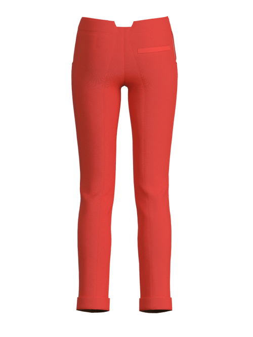 Turn up golf pants in red