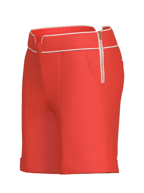 Stylish golf shorts in red