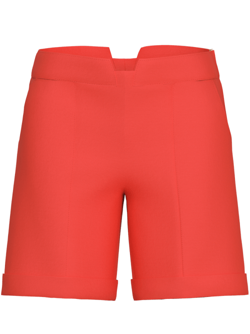Stylish womens golf shorts in red