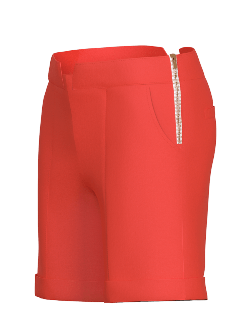 Stylish womens golf shorts in red