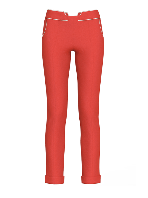 Stylish Ladies Golf Pants in red