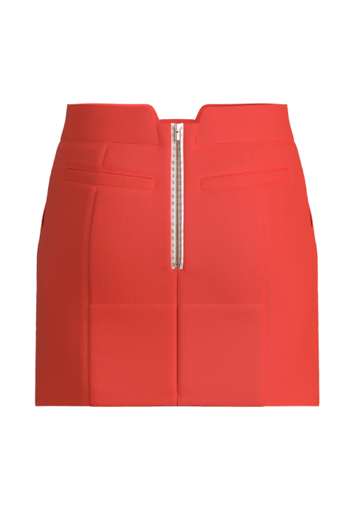 Straight fit short golf skort in red