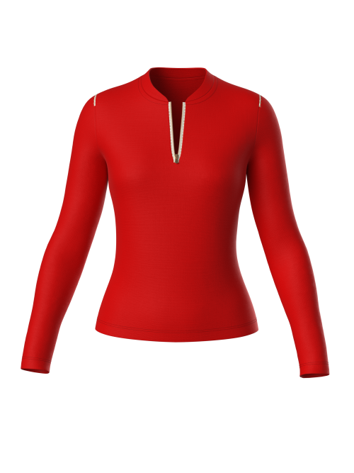 CHIC WOMENS GOLF SHIRTS IN RED