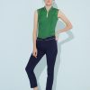 green sleeveless womens golf shirt